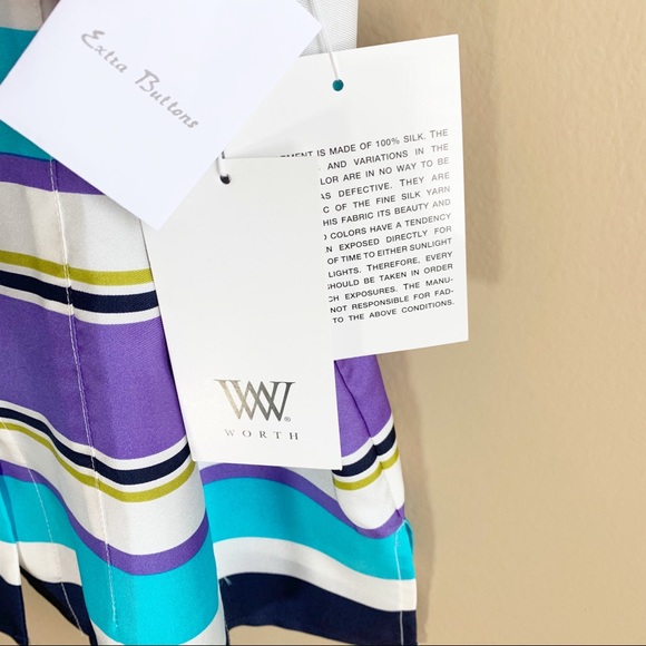 Worth 100% silk sleeveless top sundial RELISTED - Picture 5 of 9